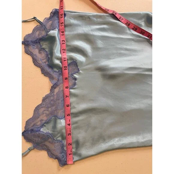 Vtg Y2K Victorias Secret Satin Lace Mini Slip Dress Size S Coquette Fairy Dainty - Picture 3 of 13